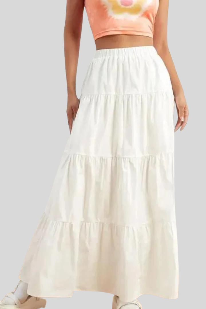 Long white maxi skirt clearance