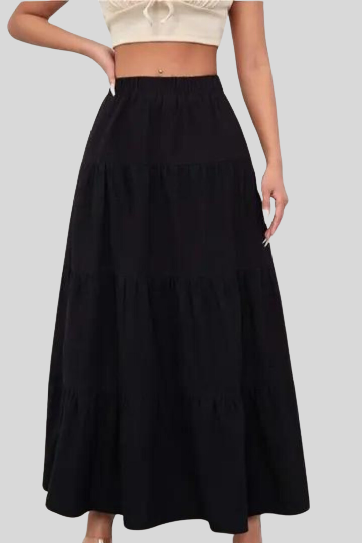 Long black skirt size 12 hot sale