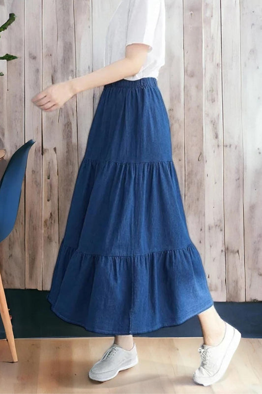 Tiered Skirt Dark Shade