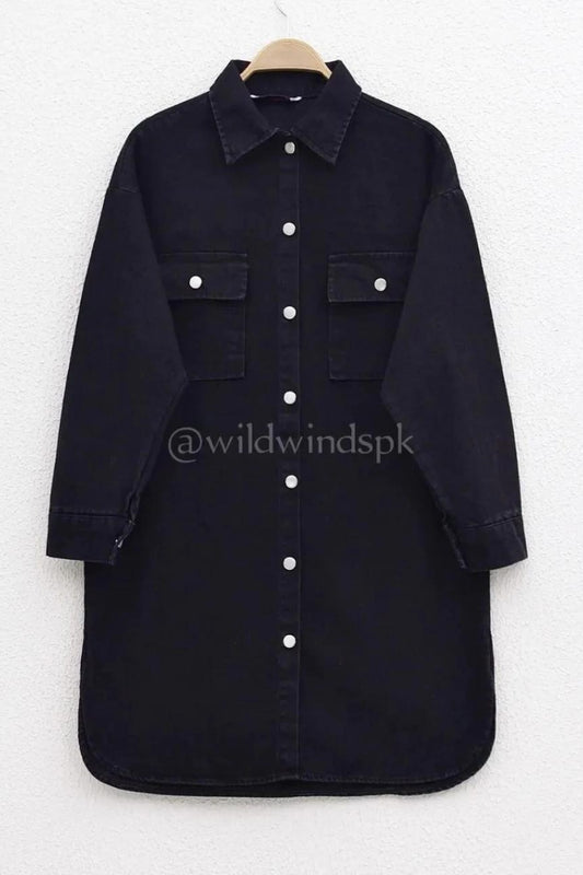 Denim  over sized  shirts