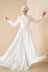 Ivory silk dress
