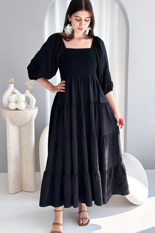 midi puff sleeves