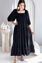 midi puff sleeves