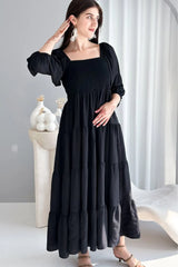 midi puff sleeves